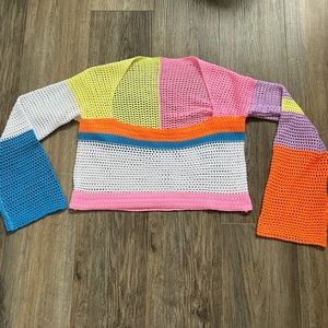 Knit color block sweater